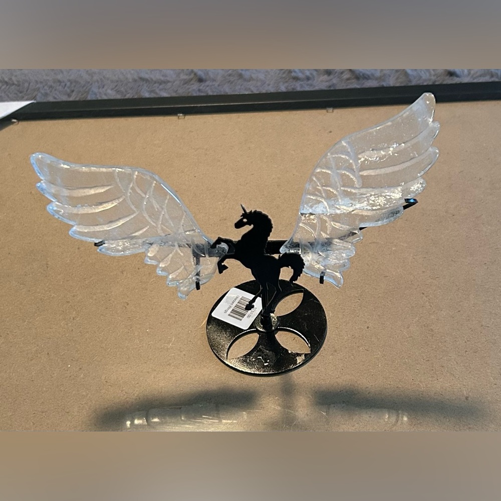 Clear Quartz Crystal Winged Unicorn Sculpture